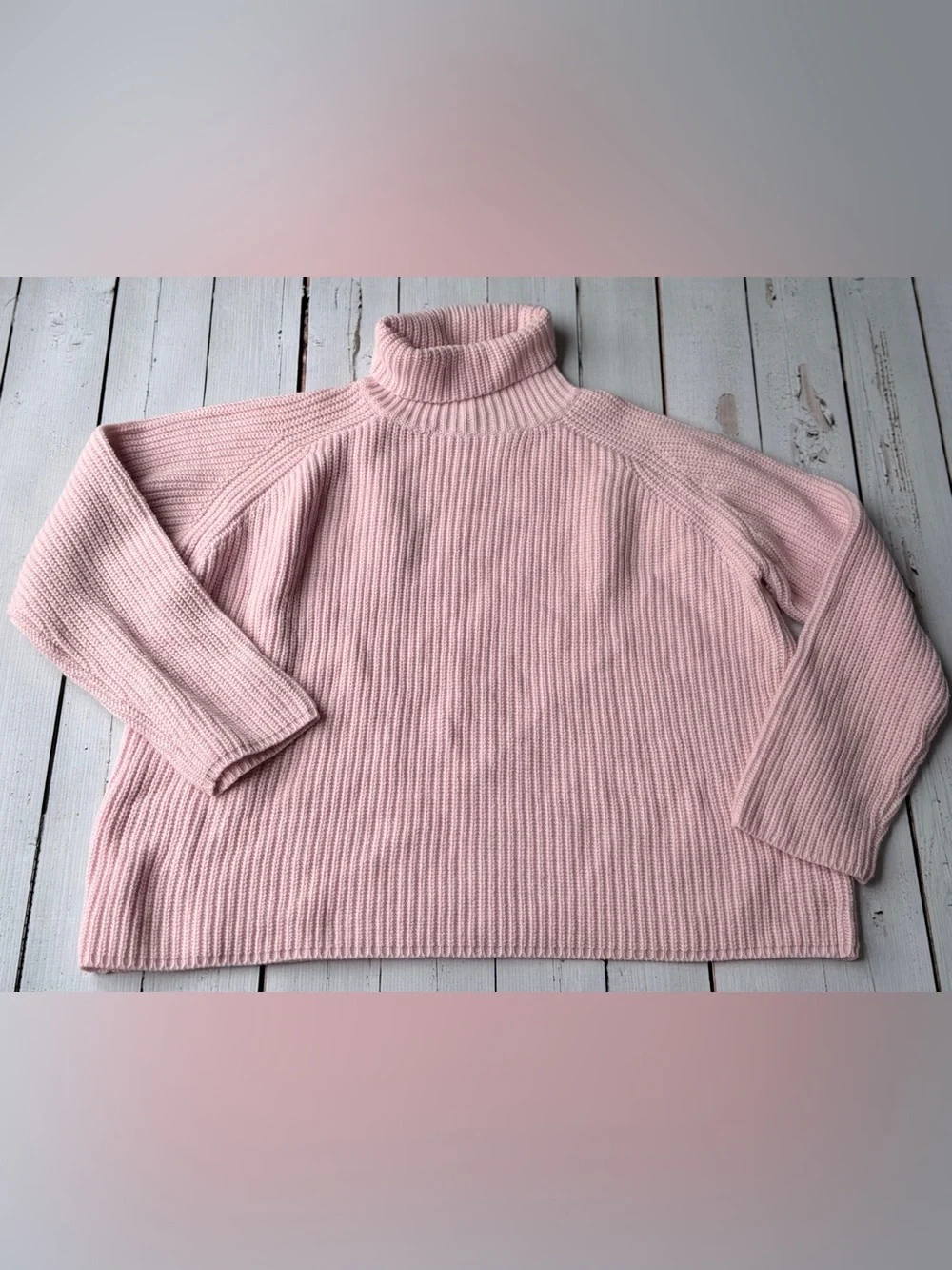 Old Navy Pale Pink Ribbed Turtleneck Sweater